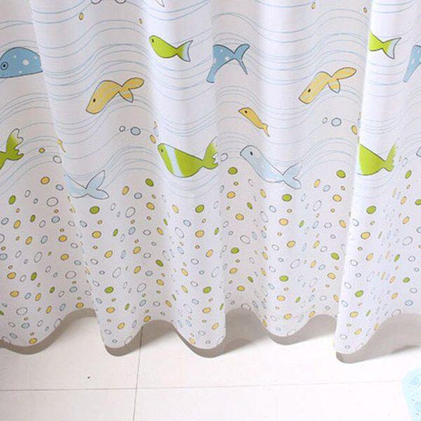 隔断帘水布窗帘子浴室 涤纶门帘浴帘订做小鱼帘帘小清新拉厕所挡