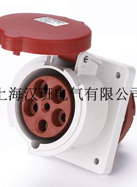 防水工业电源插座63A5孔三相五芯大电流插座暗装固定电箱连接插座
