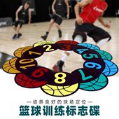 垫碟盘碟足数字麦标志步标志脚篮球蓝球标志训练卡碟平防滑面训练