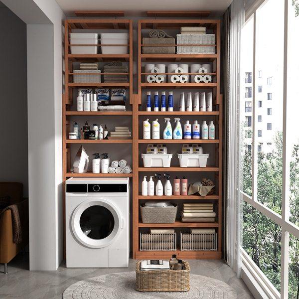 阳台置物架家用客厅多层靠墙陈列展示柜隔断式一体落地货物收纳柜,收纳整理,阳台置物架,淘宝优惠券,粉丝福利购,淘宝优惠卷