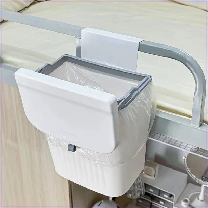 床上垃圾桶迷你大学生宿舍床上用悬F挂带盖小垃圾桶上铺床边挂篮