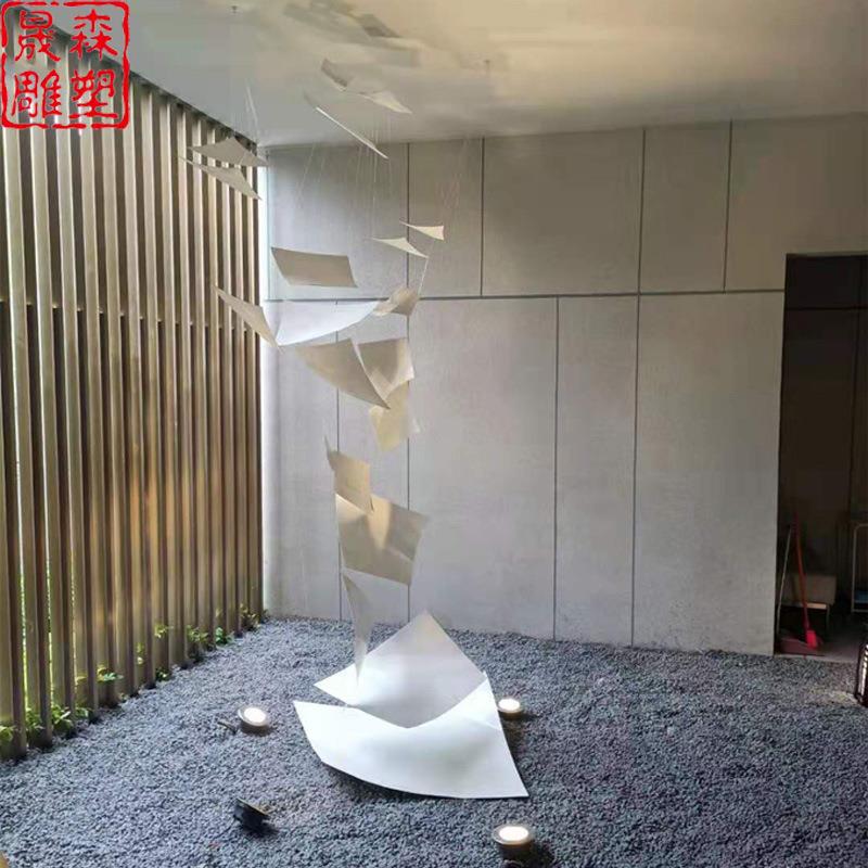 不锈钢抽象个性雕塑酒店大堂商场别墅大型落地摆件不锈钢异形雕塑