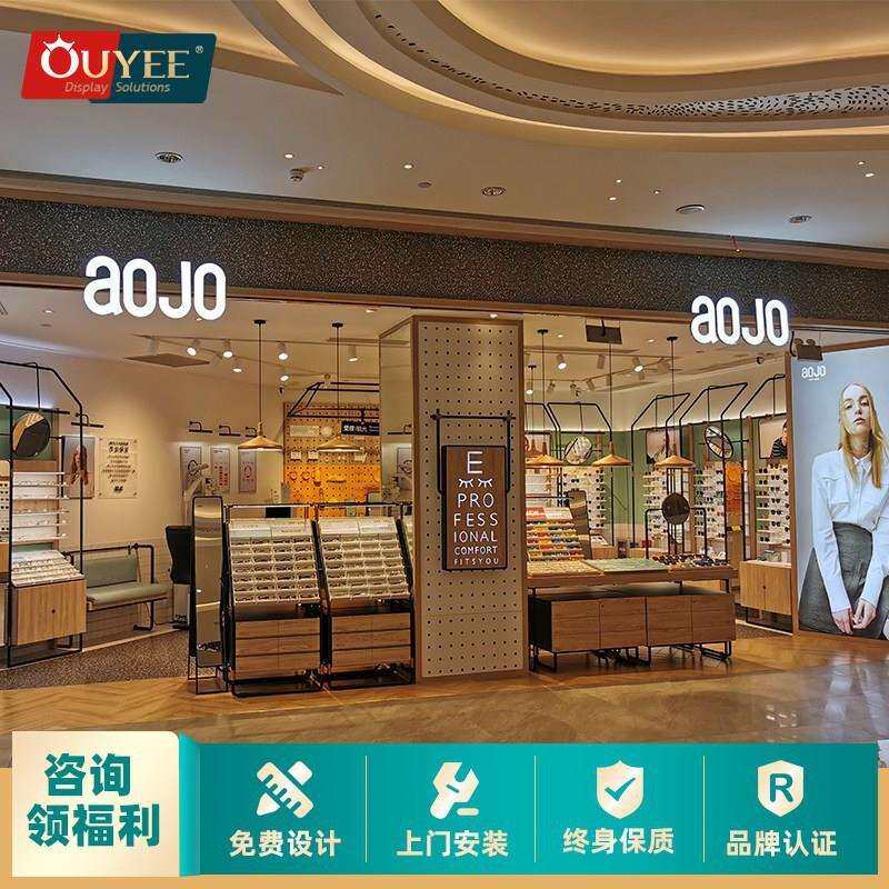 时尚眼镜展示柜 整店创意立式背柜近视眼镜展柜太阳镜墨镜展示架