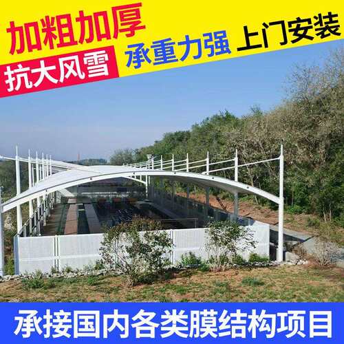 厂家景区公园张拉膜遮阳棚遮雨棚景观棚小区膜结构棚光伏车棚