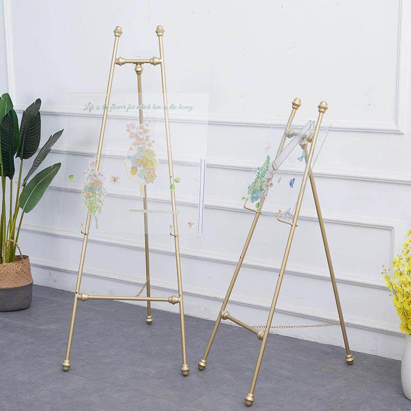 画架广告展示架金属相框架网红轻奢售楼部北欧铁迎宾照片婚礼落地