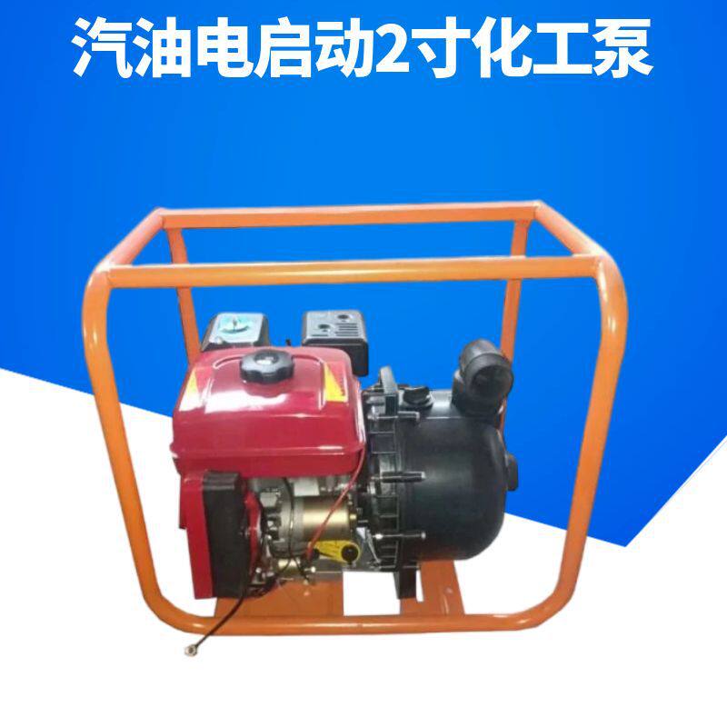 汽油化工盐水泵防腐抽水泵小型2寸电启动汽油防腐蚀海水泵批发