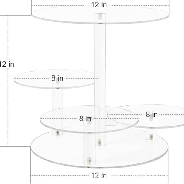 亚克力纸杯蛋糕架分层蛋糕架4层圆形甜点桌展示架纸杯蛋糕展示架