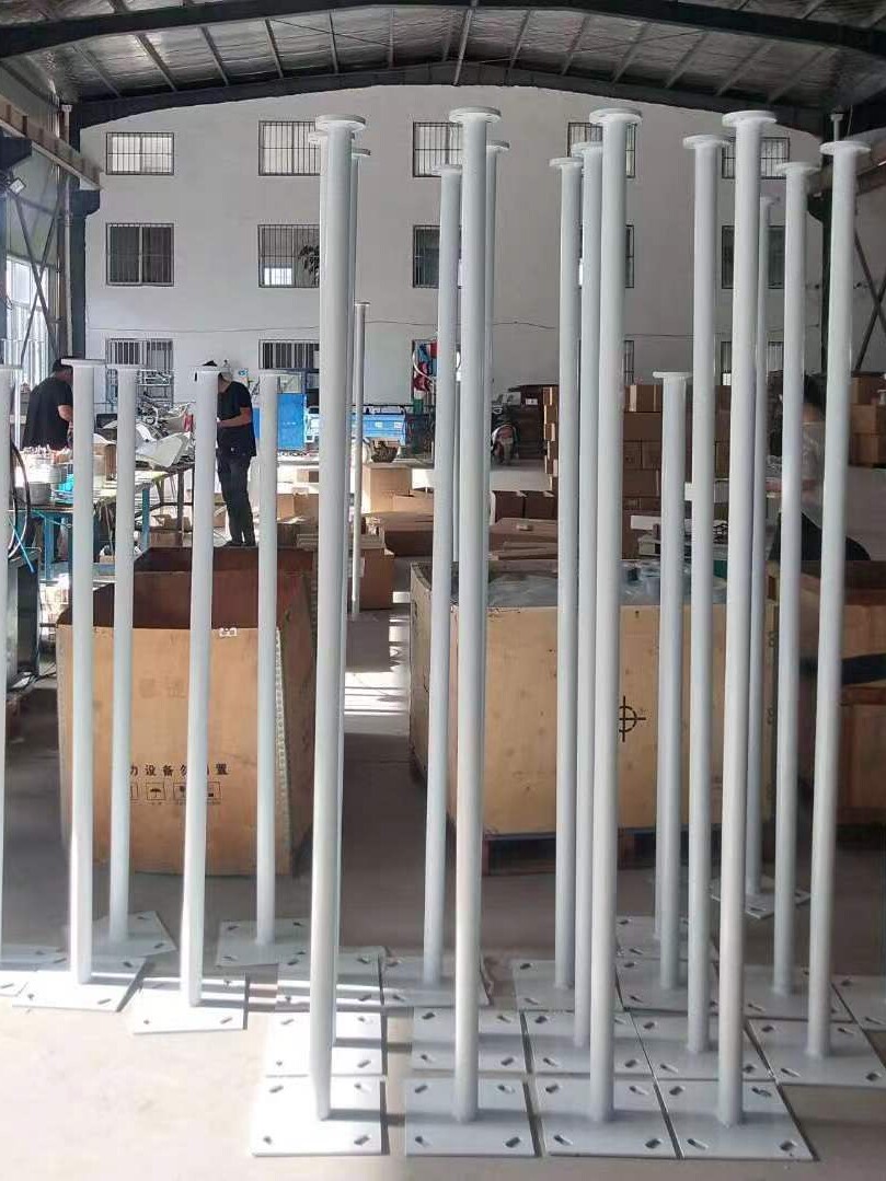 风力发电机杆立杆立柱支架监控杆展示架拉索家用尺寸定 制喷漆烤