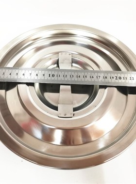 特厚36不锈钢汤锅汤桶盖20-22cm25E下沉式凹凸平盖白钢盖26/28盖3