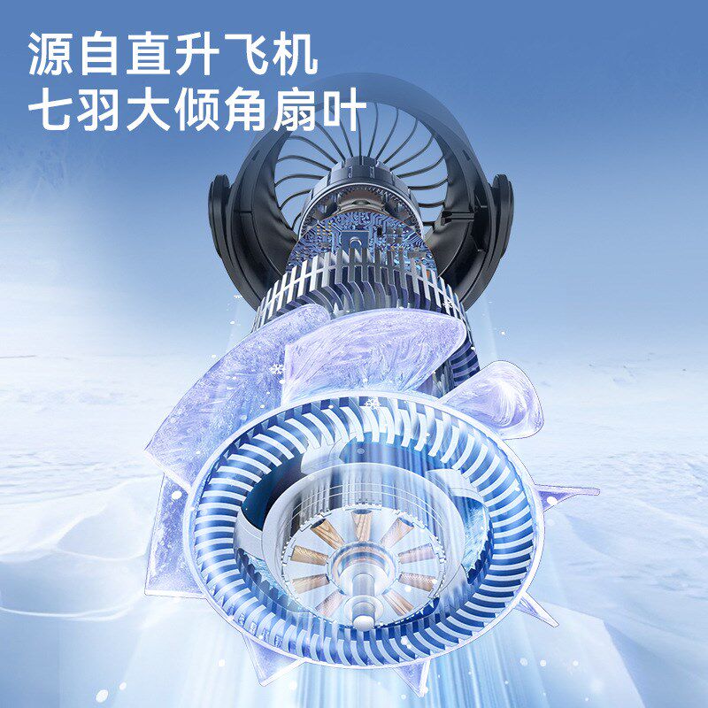 2025新款无叶夹子风扇s usb充电式涡轮高速空气循环壁挂桌面小风