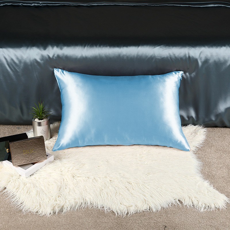 22姆米重c磅100%桑蚕丝双面真丝拉链款微瑕枕套护发纯色轻奢床上