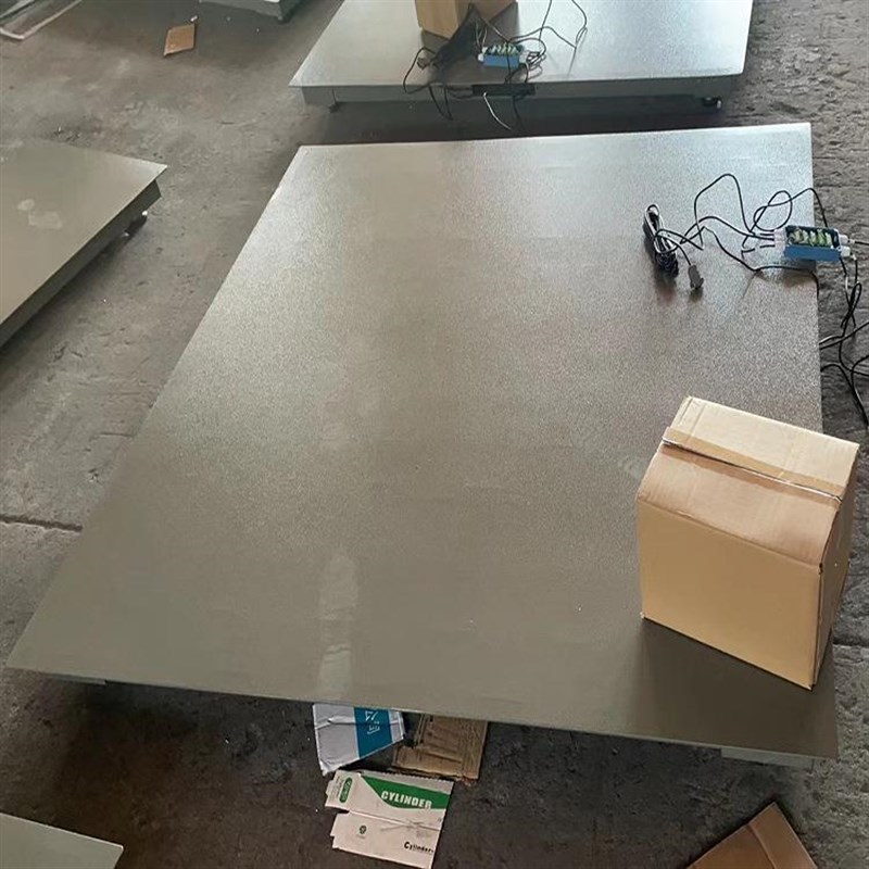 光面平板地磅1.j5*1.5m英文出口电子地磅秤1-吨光滑台面小型地磅