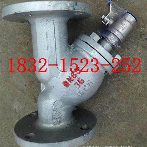 GL41H-16C铸钢WCB带排污口法兰Y型过滤器带丝扣快速排污DN50-300