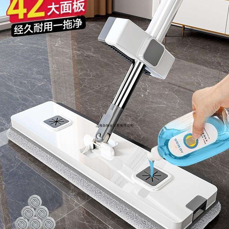 2025新款免手洗平板拖把家用免洗一拖懒人净地拖布拖地神器大墩布