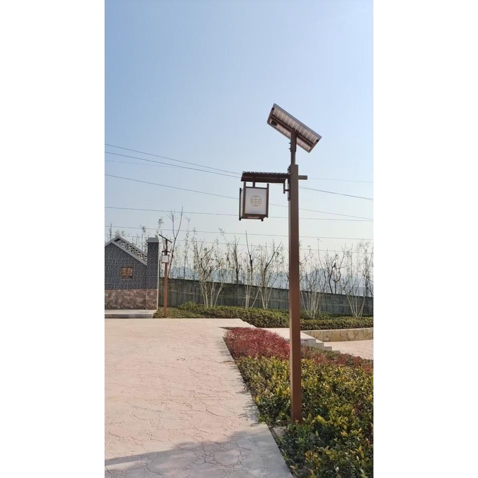 3米中式仿古庭院灯太阳能款 公园道路路灯防水复古中式灯笼景观灯