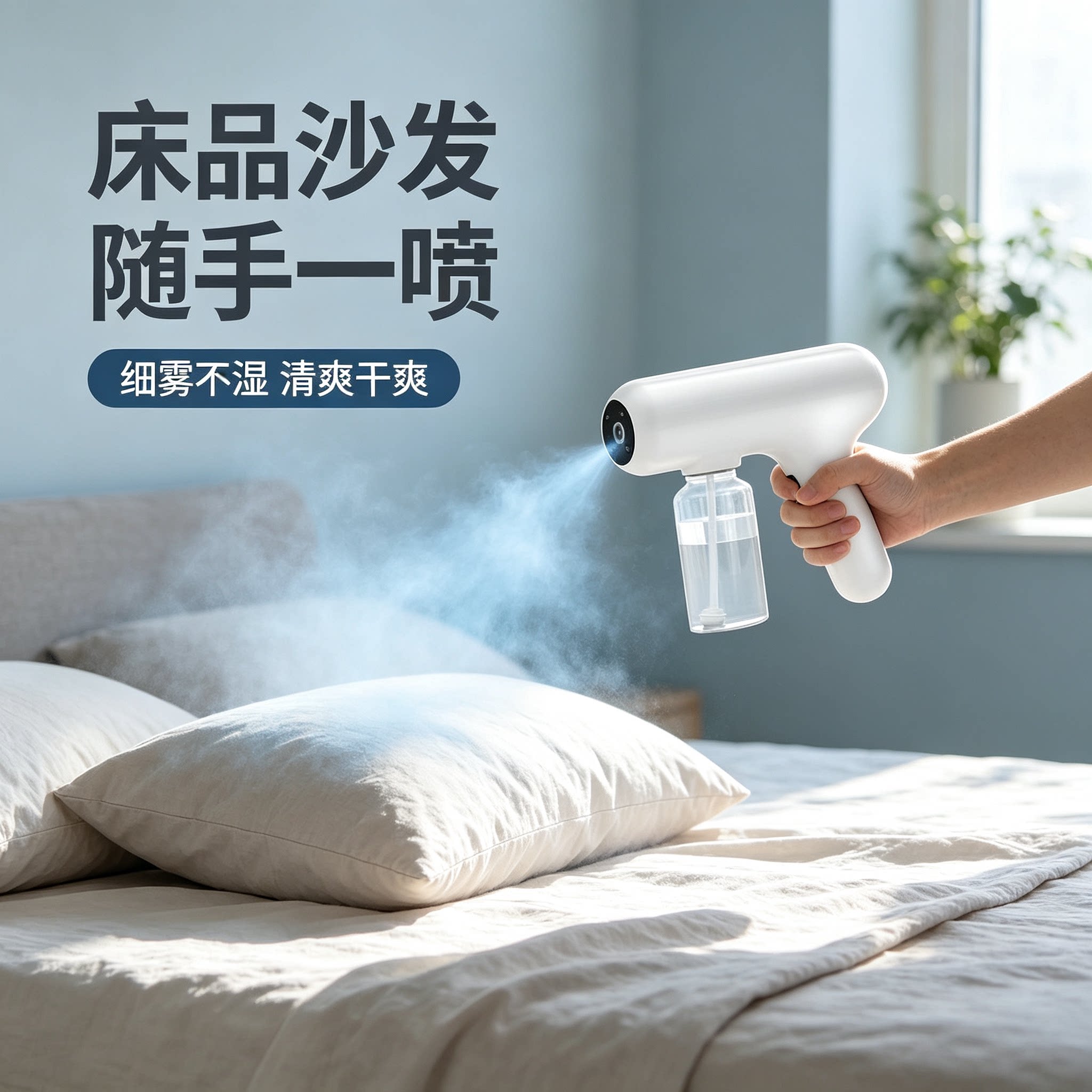 宠物消毒喷雾枪蓝光纳米手持电动酒精雾化器猫狗除味家用消毒神器