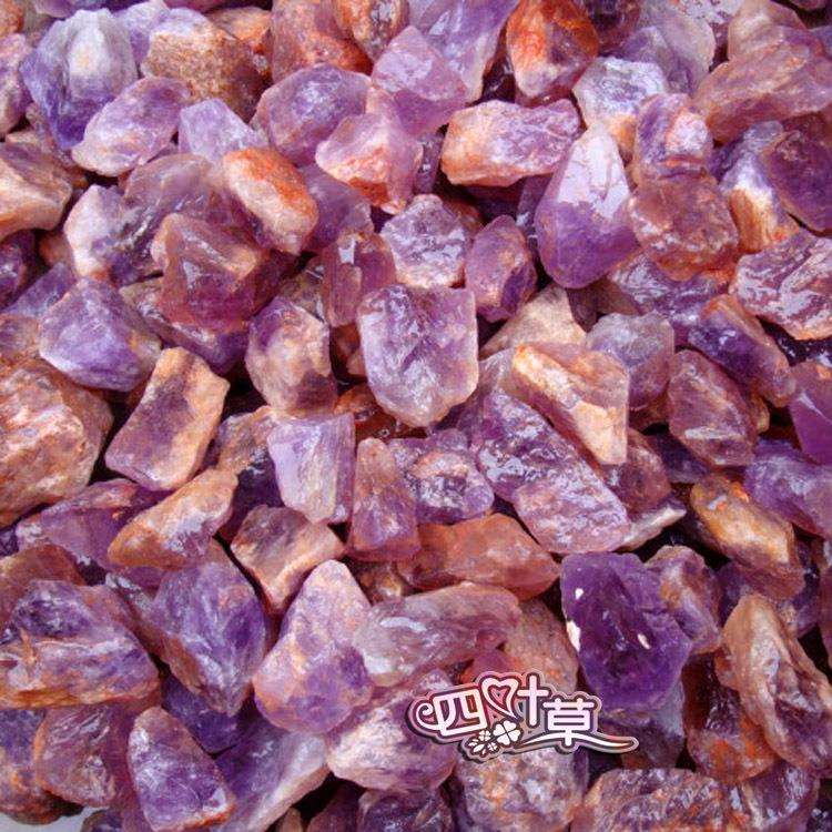 紫水晶单晶体原石 大块紫晶毛料把件珠料挂件料4-8cm一公斤