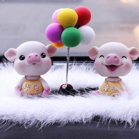 创意汽车摇头可爱小猪摆件卡通个性男女网红车载内饰中控台装饰品,汽车用品/电子/清洗/改装,摆件,淘宝优惠券,粉丝福利购,淘宝优惠卷