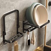 可折叠脸盆浴室置物厕所盆架收纳架免打孔盆子卫生间家用壁挂神器