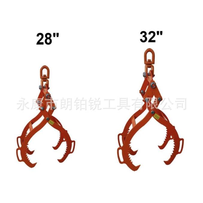 外贸热卖四爪带手柄的防滑吊钩原木爪钩吊木钳伐木钩重型起重钩