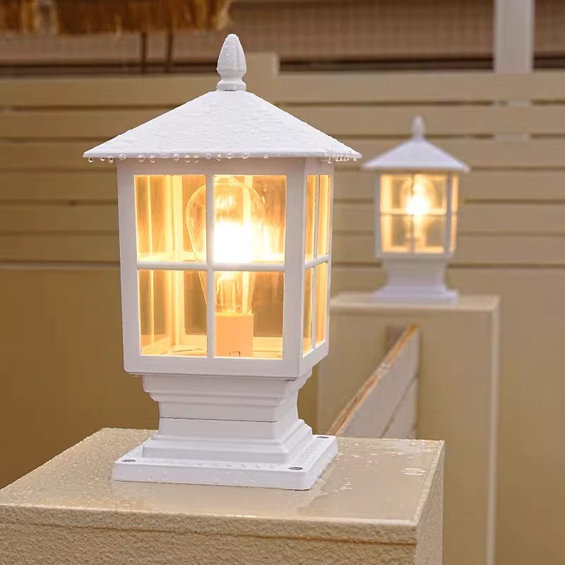 柱头灯户外太阳能庭院铝合金新款B室外阳台别墅大门围墙院子门柱