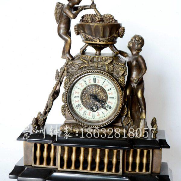 壁炉钟表人物别墅机械家居钟 西洋台钟古典台钟高档老式 座钟