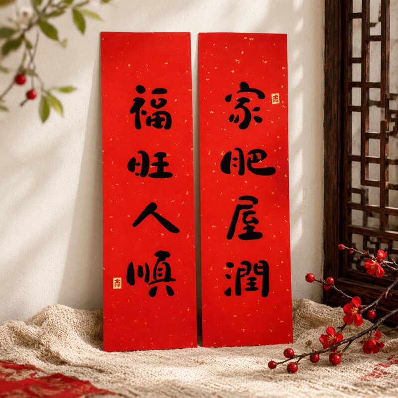 原创羊年小对联新居入宅门联搬家乔迁结婚喜庆门联门贴装饰用品