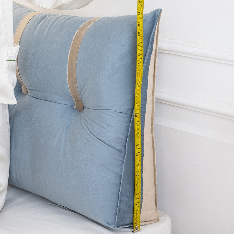 床头靠垫双拼三角荷兰绒背垫 护腰软F包大靠背沙发飘窗简约绒背枕