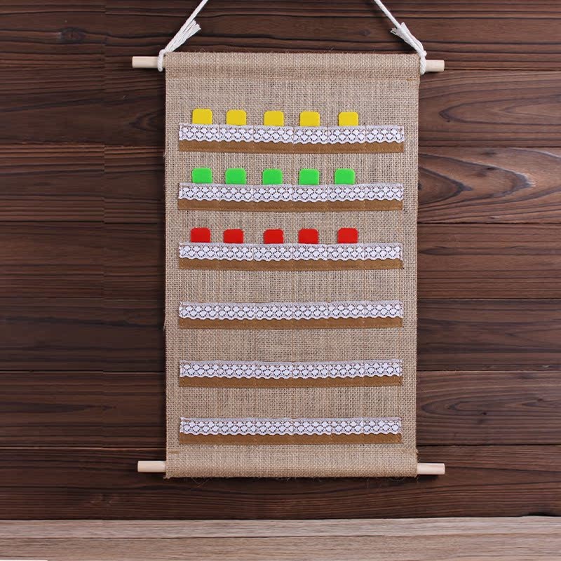 幼儿园晨检袋卡片收纳袋班级墙z上插卡袋喝水记录袋挂墙晨检卡袋