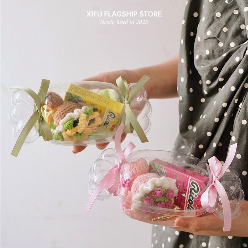 教师节礼物润喉糖礼盒可爱2025新款送女老师幼R儿园实用针织小花