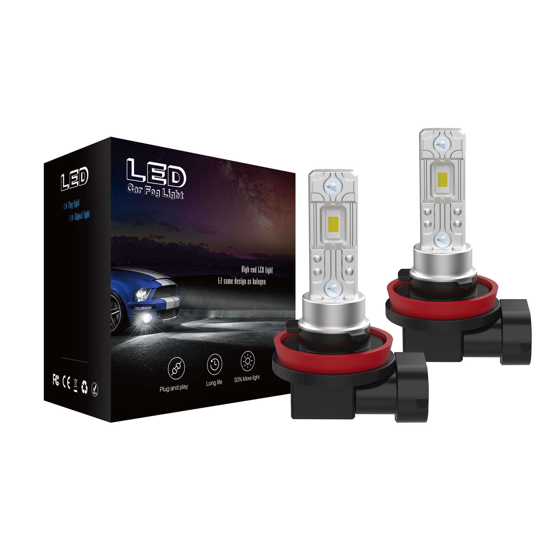 工厂直销LED汽车灯泡LEDH8 H11 H4 H7 LED汽车雾灯灯泡 LED汽车灯