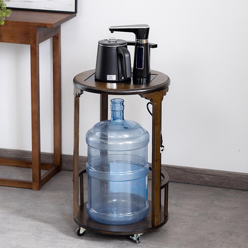小茶台茶桌边柜茶几烧水一体茶吧机移动水桶架茶水柜子家用茶水架