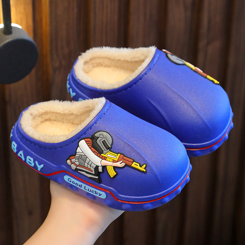 儿童棉拖鞋冬季新款2023男童女童室内防水防滑居家小孩宝宝棉鞋