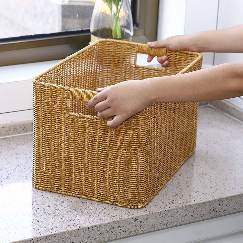 框框收纳筐编织收纳筐仿藤编大号风橱柜衣柜整理篮简约客厅储物筐,收纳整理,收纳筐,淘宝优惠券,粉丝福利购,淘宝优惠卷
