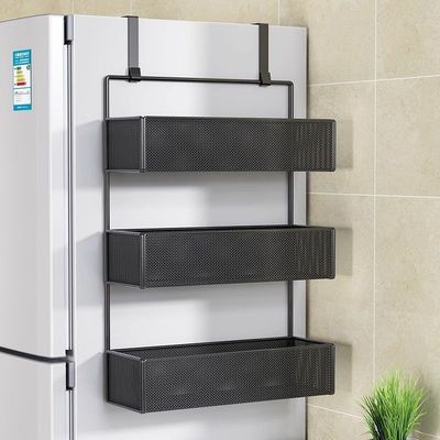 冰箱侧面置物架家用厨房用品免打孔保鲜膜放调料侧壁挂架