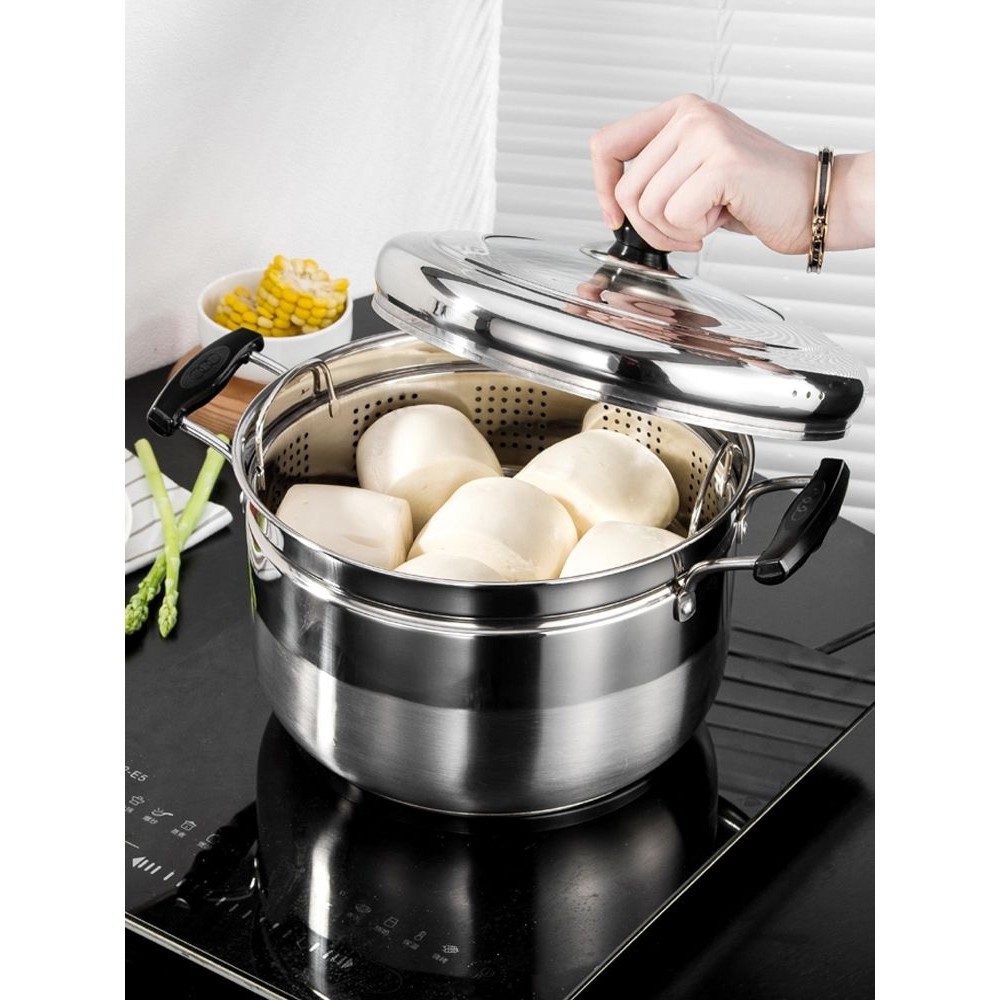 小蒸锅一层1单层家用不锈钢多功能蒸饭锅小型煮2燃气多用日式汤z^,厨房/烹饪用具,蒸锅/蒸桶,淘宝优惠券,粉丝福利购,淘宝优惠卷