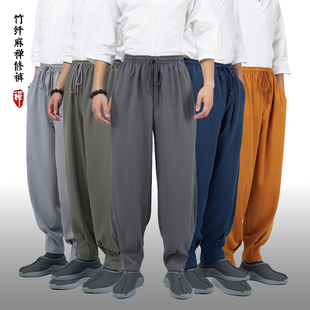 免绑腿男女和尚裤 出家人长裤 子夏季 子收口居士禅修裤 薄款 僧裤