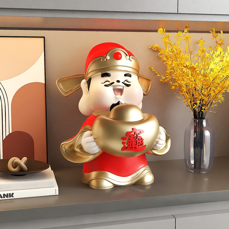 财神爷摆件家用装饰品客厅入户钥匙收纳玄关鞋柜轻奢大气乔迁礼物,家居饰品,装饰摆件,淘宝优惠券,粉丝福利购,淘宝优惠卷