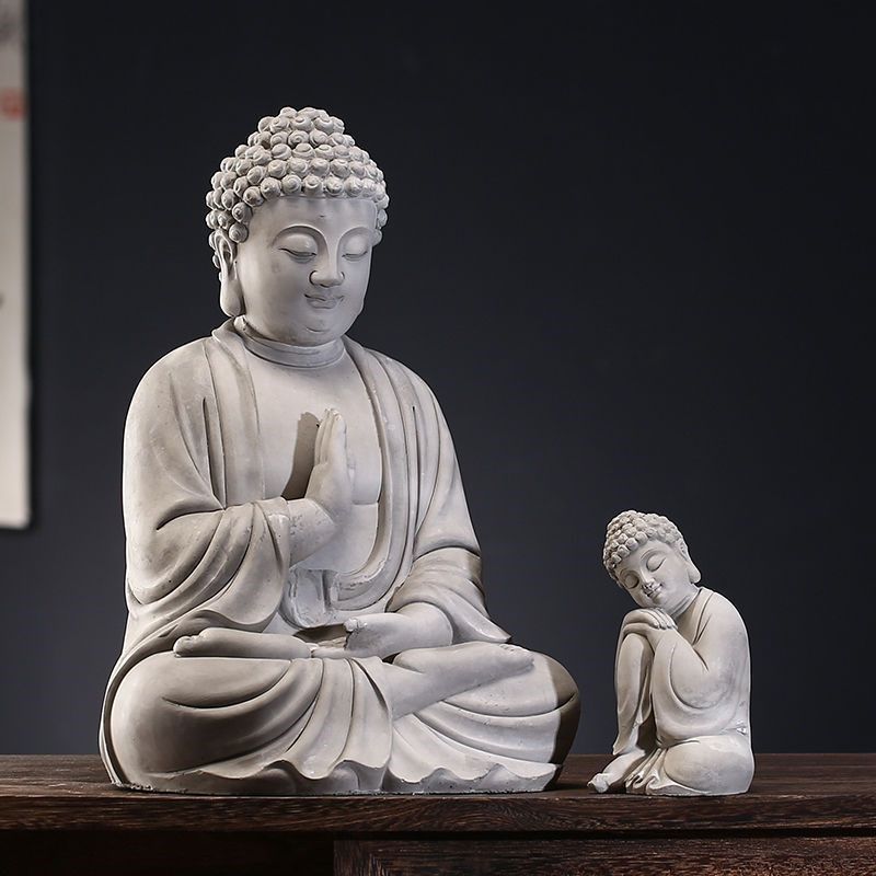 中式水泥佛像佛头流水摆件盆栽释迦摩尼佛园艺摆设鱼缸造景装饰品,家居饰品,桌面摆件,淘宝优惠券,粉丝福利购,淘宝优惠卷