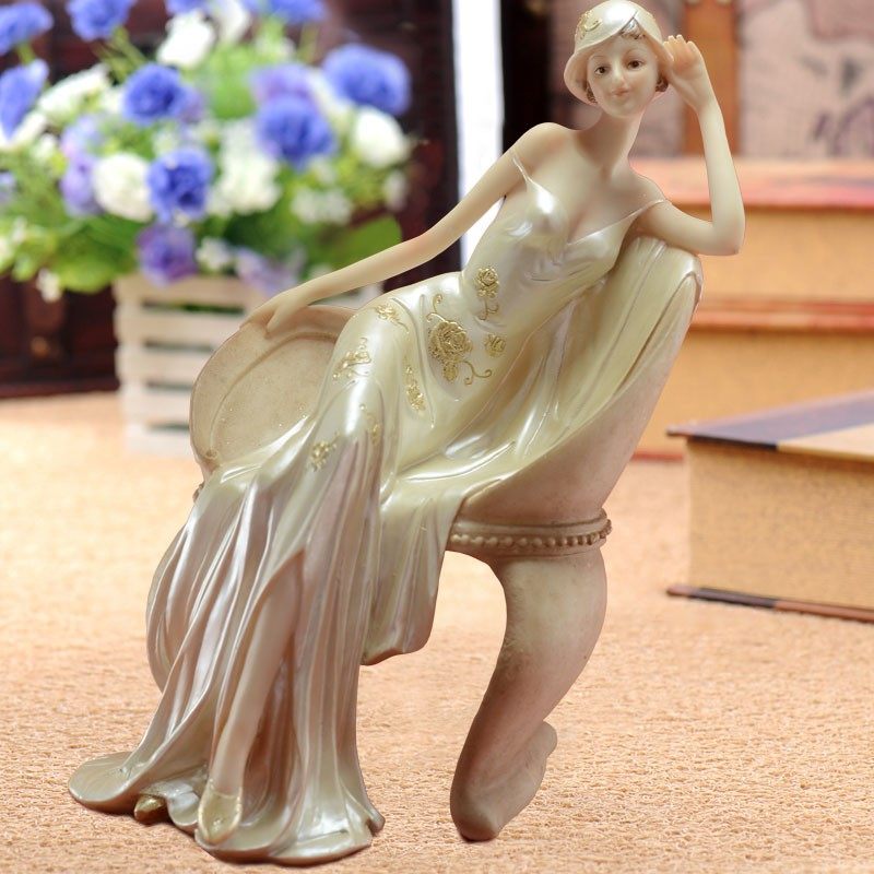 开业创意家居摆件客厅酒柜办公室工艺品欧式人物女郎摆设装饰品,家居饰品,装饰摆件,淘宝优惠券,粉丝福利购,淘宝优惠卷