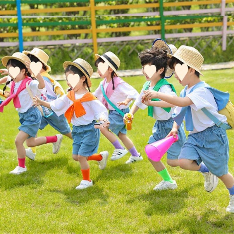 六一儿童糖果色披肩演出班服新款幼儿园园服毕业照小学生啦啦队服