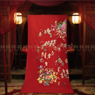花团锦簇百子戏 華芬设计新床品 婚礼床品 嫁妆 南宋公主