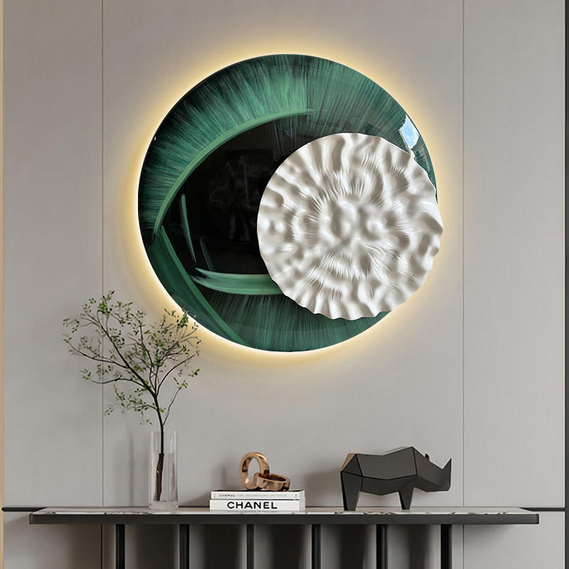 高端立体氛围灯光画客厅沙发背景墙装饰挂画简约玄关手绘木雕工艺,家居饰品,氛围画/灯画,淘宝优惠券,粉丝福利购,淘宝优惠卷