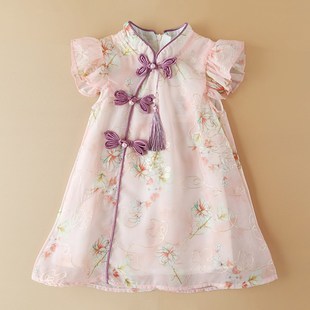 公主裙子 儿童汉服连衣裙小女孩超仙古装 女童中国风旗袍裙夏季 新款