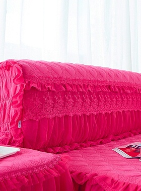 全包床头罩1.8米公主风蕾丝床头套软包防尘罩2.2米皮床弹力靠背套