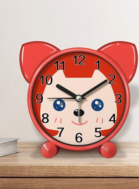 卡通小猪闹钟学生专用卧室儿童房桌面时钟静音可爱创意儿童小闹钟
