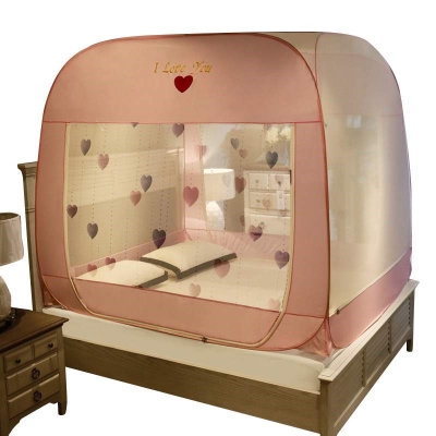 蒙古包简易蚊帐 免安装折叠公主风欧式简单简约文章农村学生铁