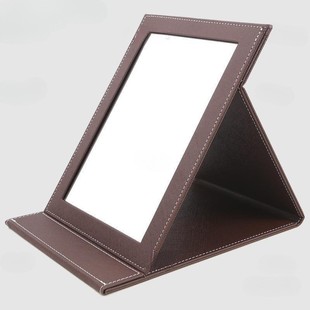 珠宝店柜台镜首饰店镜子便携可折叠化妆镜黑色皮珠