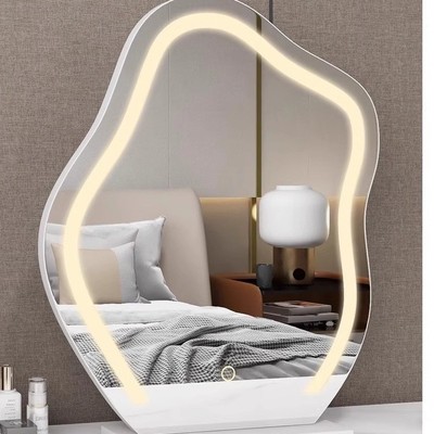 云D化妆镜台式桌面带灯梳妆镜网红LED智能镜主卧梳妆台镜子