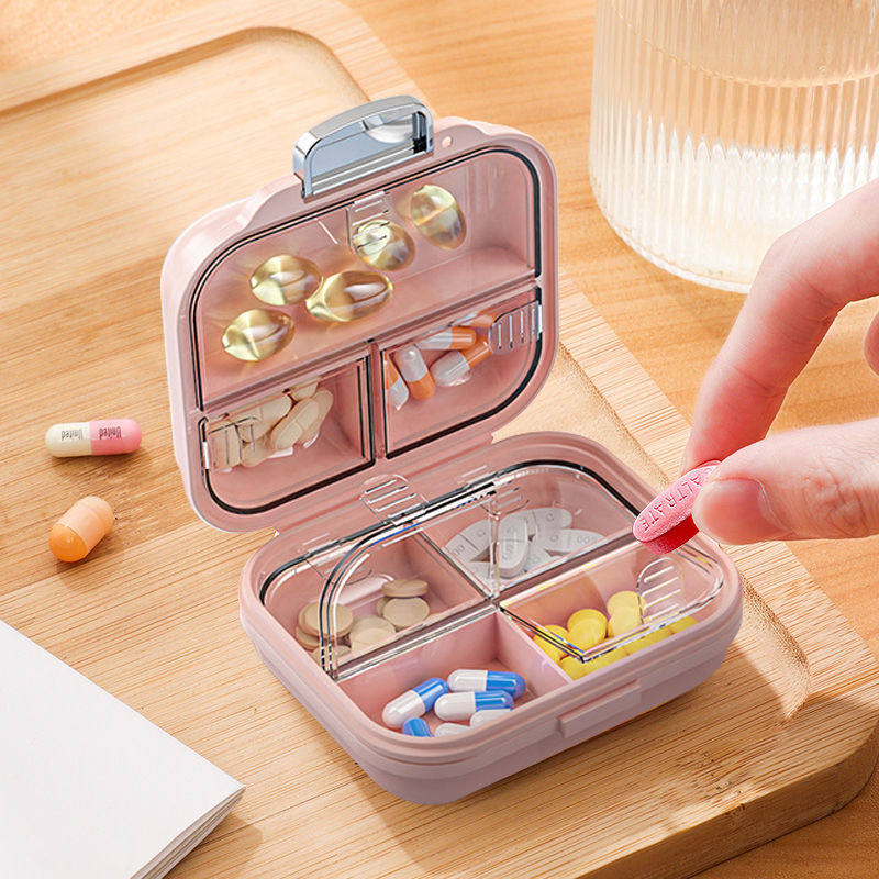 便携式药盒计时遮光7格大容量随身药品分装盒多层旅游收纳盒家用,收纳整理,药盒,淘宝优惠券,粉丝福利购,淘宝优惠卷